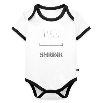 Candy Lover Gift Warning Candy Makes Clothes - Organic Baby Contrasting Bodysuit - white/black  - Front