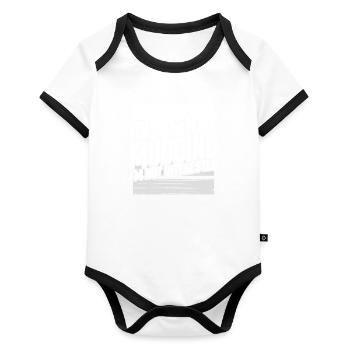 Mudder Cadeaux Si ce n’est pas Mudding Pas intéressé - Body Bébé bio contrasté manches courtes - blanc/noir  - Devant