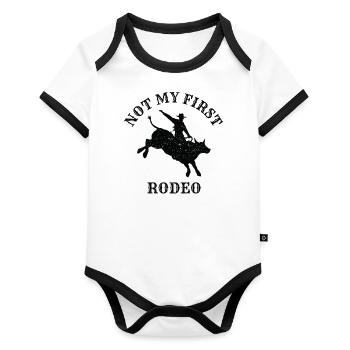 Not My First Rodeo - Organic Baby Contrasting Bodysuit - white/black  - Front