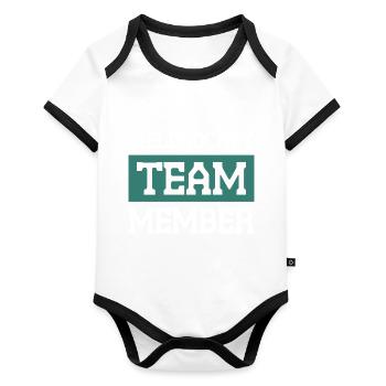 Field hockey team - Organic Baby Contrasting Bodysuit - white/black  - Front