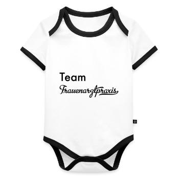 team woman ambulance - Organic Baby Contrasting Bodysuit - white/black  - Front