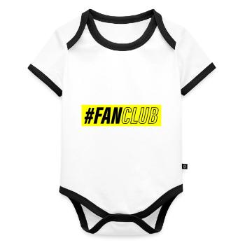 Fan Club Verein - Organic Baby Contrasting Bodysuit - white/black  - Front