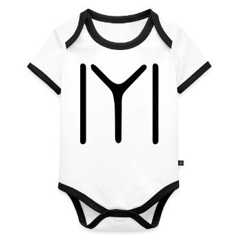 Türk IYI Kayi Boyu - Body Bébé bio contrasté manches courtes - blanc/noir  - Devant
