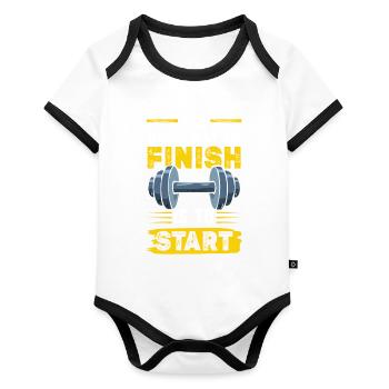Fitness Workout - Organic Baby Contrasting Bodysuit - white/black  - Front