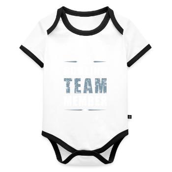 Bowling Team - Organic Baby Contrasting Bodysuit - white/black  - Front