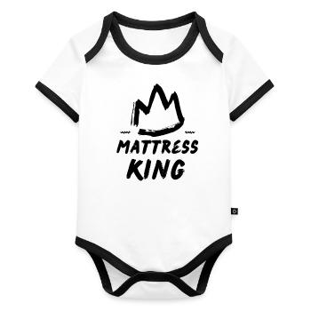 Meilleur vendeur de matelas de lit Docteur - Body Bébé bio contrasté manches courtes - blanc/noir  - Devant