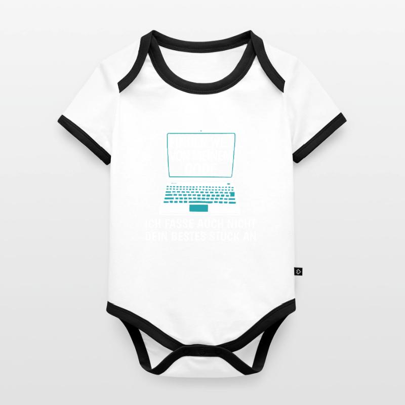 Entwickler Coder Programmierer Lustig Baby Bio-Kurzarm-Kontrastbody