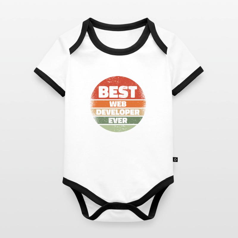 Web Developer Web Developer Best Organic Baby Contrasting Bodysuit