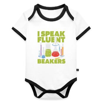 Chemical laboratory assistant - Organic Baby Contrasting Bodysuit - white/black  - Front
