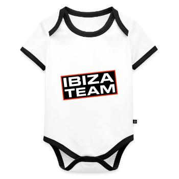 Ibiza Team - Organic Baby Contrasting Bodysuit - white/black  - Front