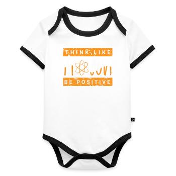 Chimie Science Physique Recherche Nerd Humour - Body Bébé bio contrasté manches courtes - blanc/noir  - Devant