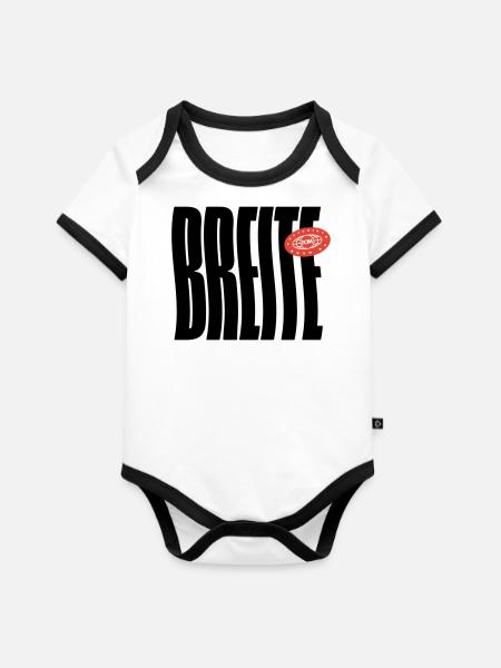Width Basel - Organic Baby Contrasting Bodysuit - white/black