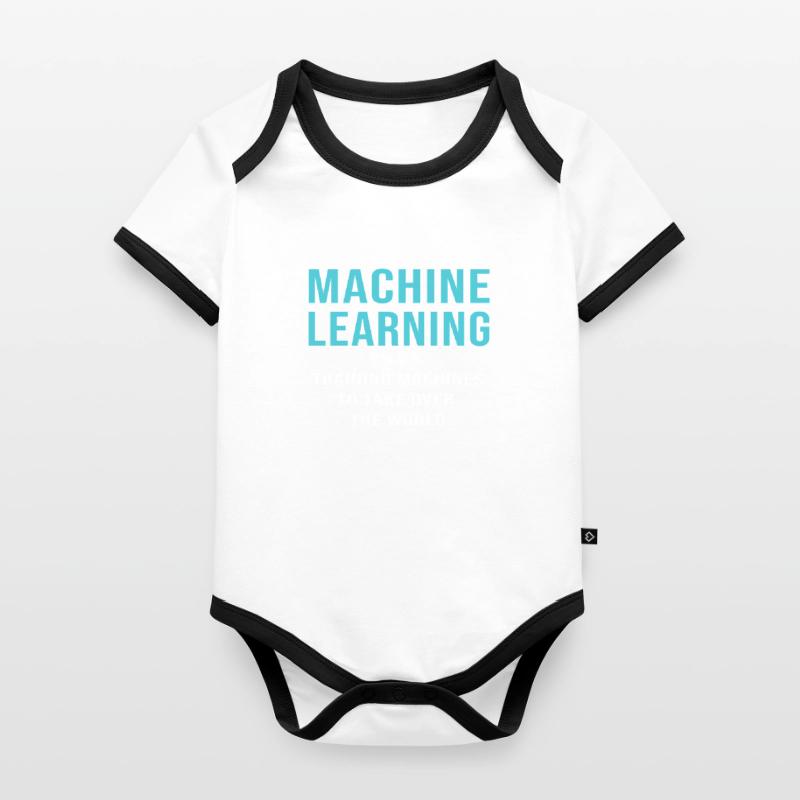 Codeur programmeur GPT Body Bébé bio contrasté manches courtes