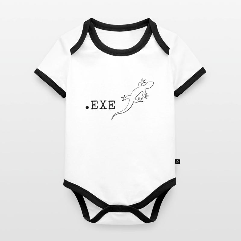 Informaticien programmeur It Coding Body Bébé bio contrasté manches courtes
