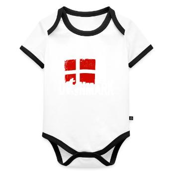 Rubjerg Knude Denmark Holidays - Organic Baby Contrasting Bodysuit - white/black  - Front