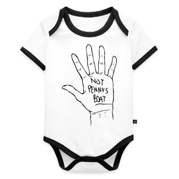 Pas de bateau de Penny - Body Bébé bio contrasté manches courtes - blanc/noir  - Devant