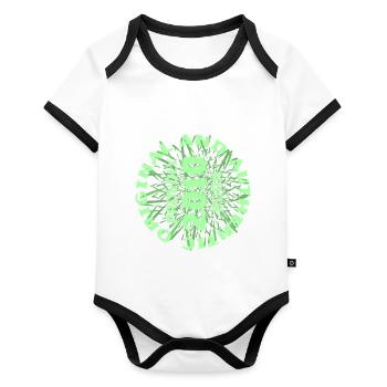 2010 - Organic Baby Contrasting Bodysuit - white/black  - Front