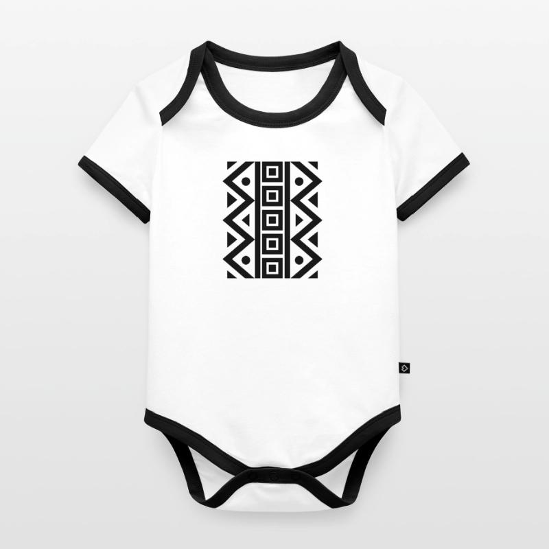 Nice pattern design Organic Baby Contrasting Bodysuit