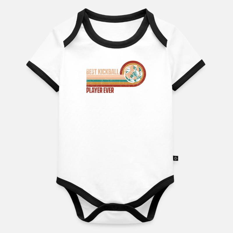 Kickball Body Bébé bio contrasté manches courtes