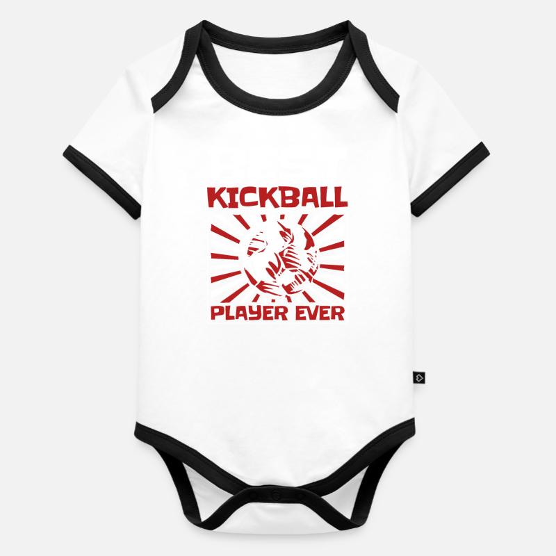 Kickball Body Bébé bio contrasté manches courtes