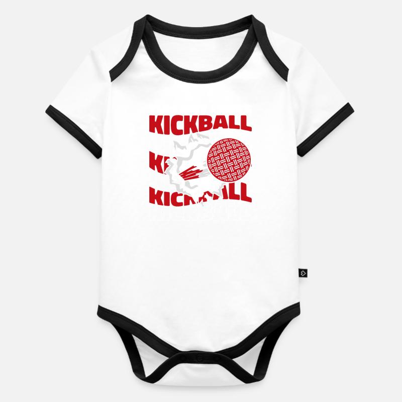 Kickball Body Bébé bio contrasté manches courtes
