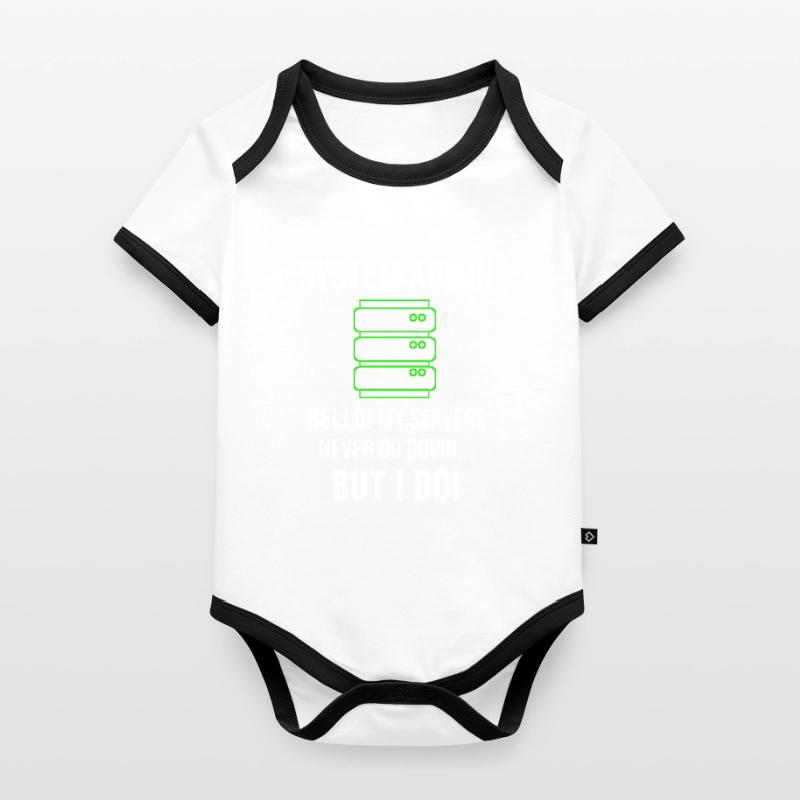 System Admin Administrator Server Gift Organic Baby Contrasting Bodysuit