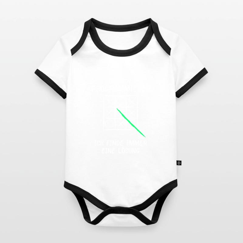 Ich bin Programmierer Lösung Spruch Computer Nerd Baby Bio-Kurzarm-Kontrastbody