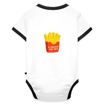 Exercise? Extra frieze? UNISEX FOOD - Organic Baby Contrasting Bodysuit - white/black  - Back