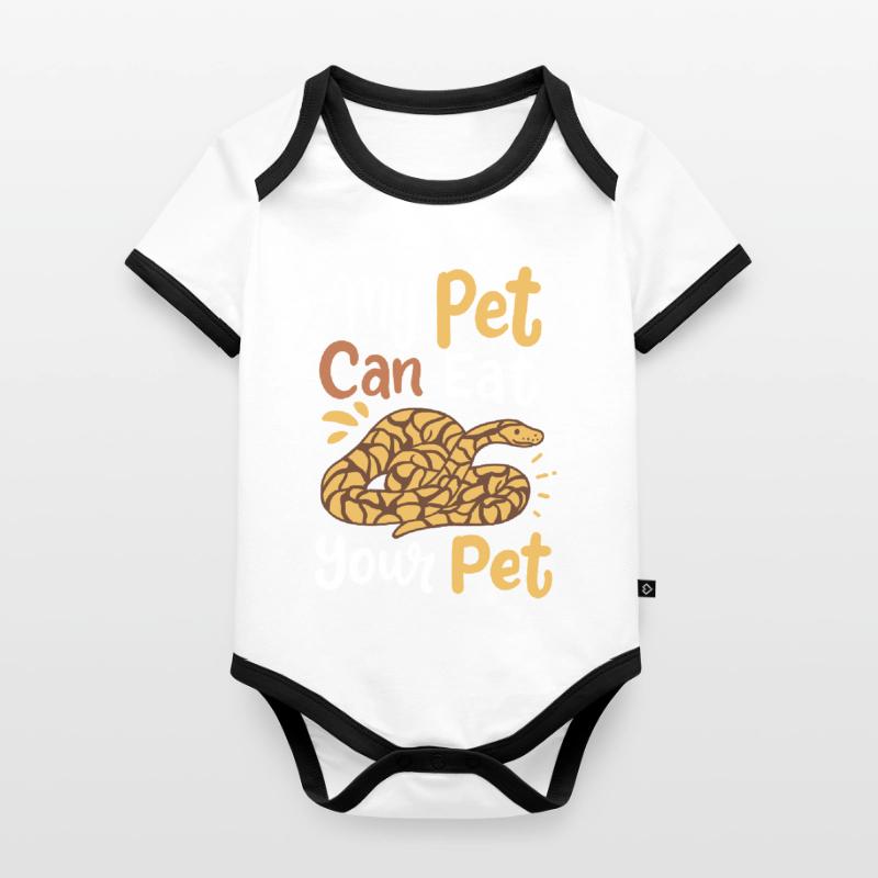 Python Snake Snake Owner Organic Baby Contrasting Bodysuit