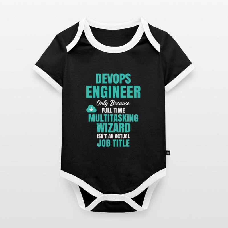 Assistant multitâche DevOps Engineer Body Bébé bio contrasté manches courtes
