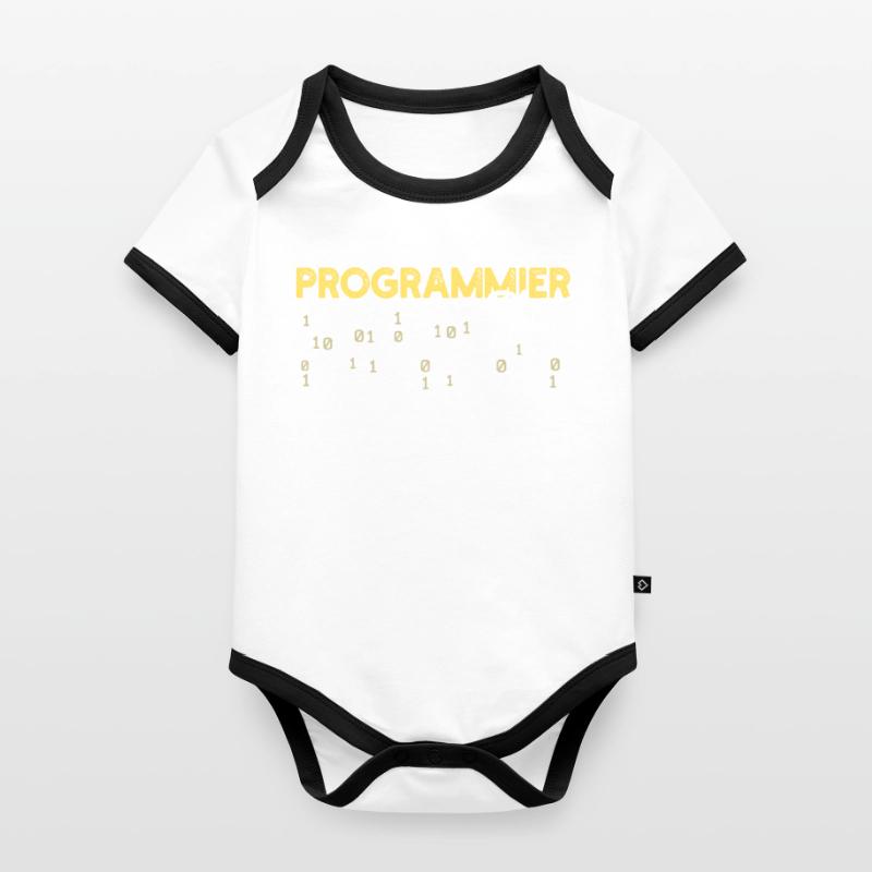 Developer Statement Coden Skripting Webentwickler Baby Bio-Kurzarm-Kontrastbody