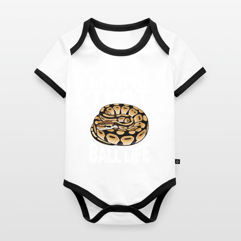 Python roi Serpents Amateurs de terrarium Python Body Bébé bio contrasté manches courtes