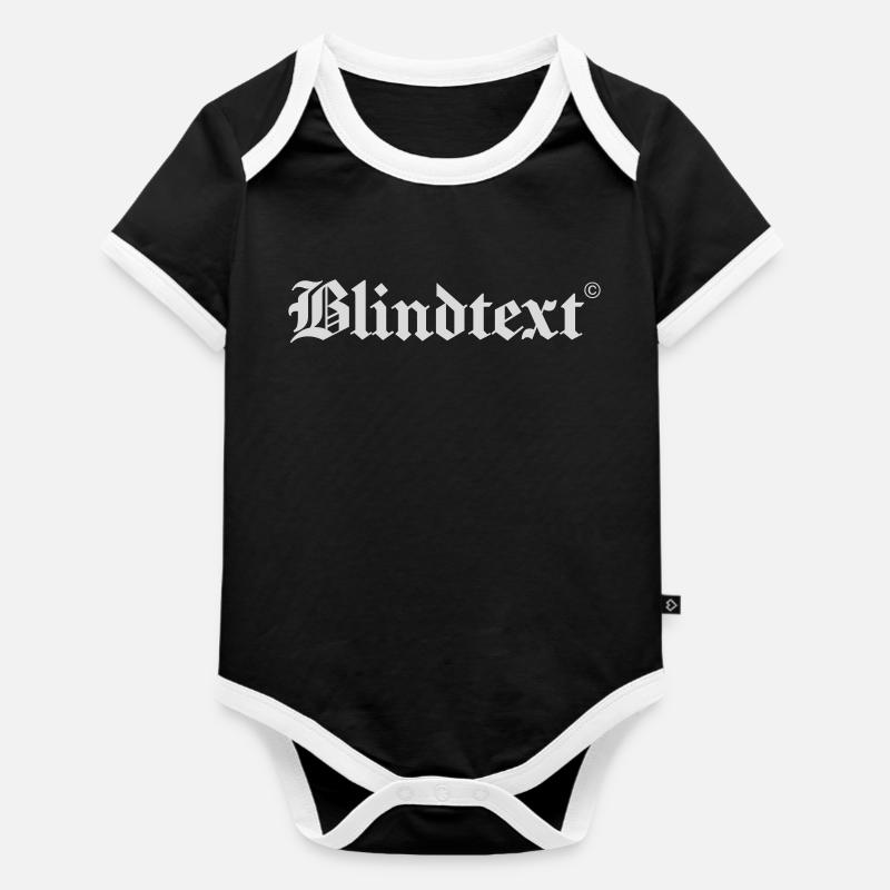 Dummy text - Organic Baby Contrasting Bodysuit - black/white