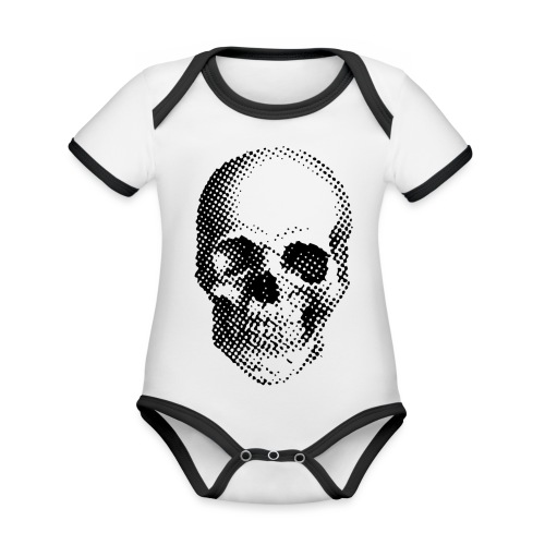 Skull & Bones No. 1 - schwarz/black - Baby Bio-Kurzarm-Kontrastbody