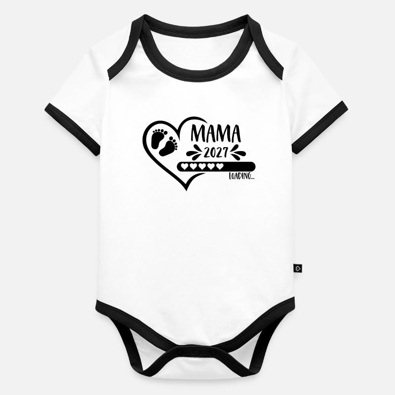 Mama 2027 loading Baby Bio-Kurzarm-Kontrastbody
