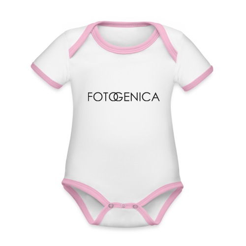 Logga org fotogenica svart - Ekologisk kontrastfärgad kortärmad babybody