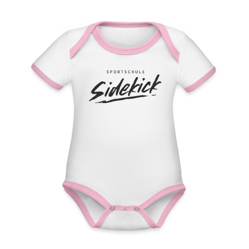 Sidekick Schwarz - Baby Bio-Kurzarm-Kontrastbody