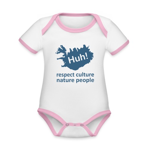 HUH! Iceland / Respect (Full Donation) - Baby Bio-Kurzarm-Kontrastbody
