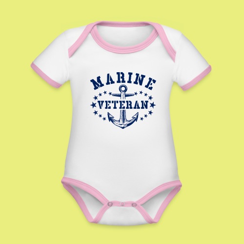 Marine Veteran - Baby Bio-Kurzarm-Kontrastbody