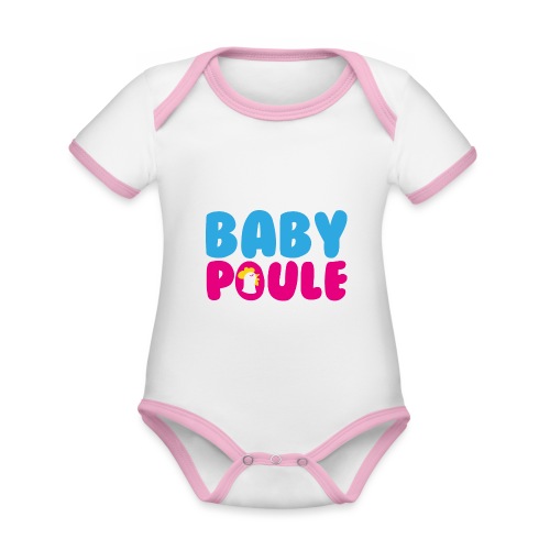 BABY POULE - Body Bébé bio contrasté manches courtes