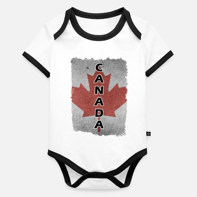 Canada Baby Bio-Kurzarm-Kontrastbody