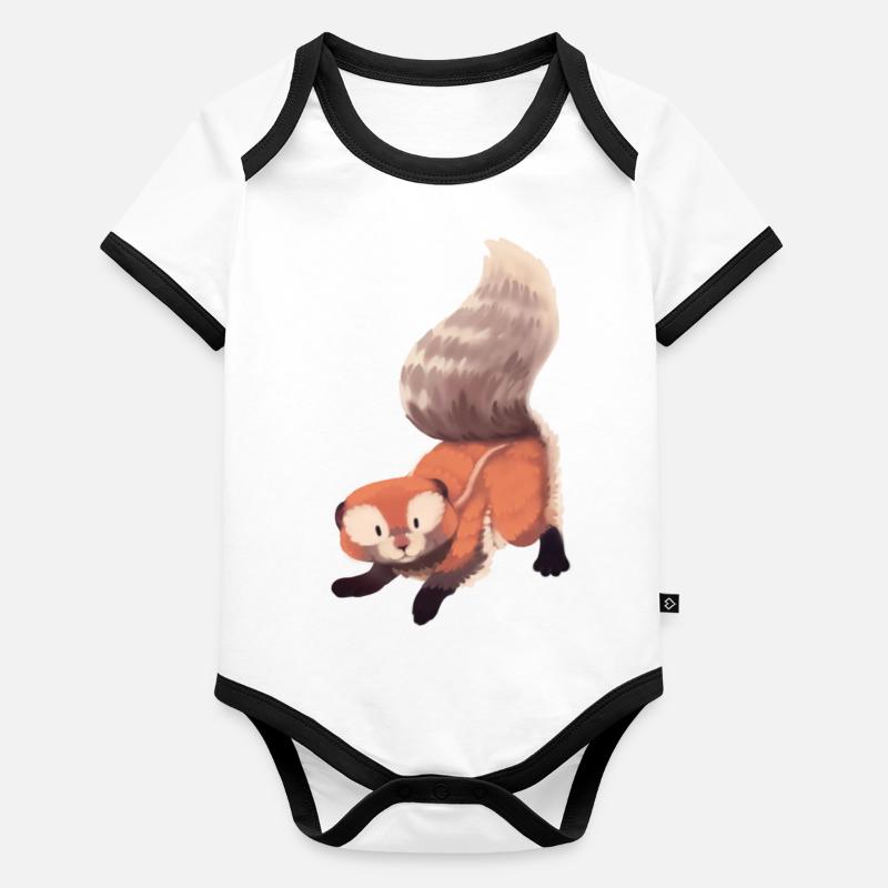 Ground squirrels illustration Organic Baby Contrasting Bodysuit