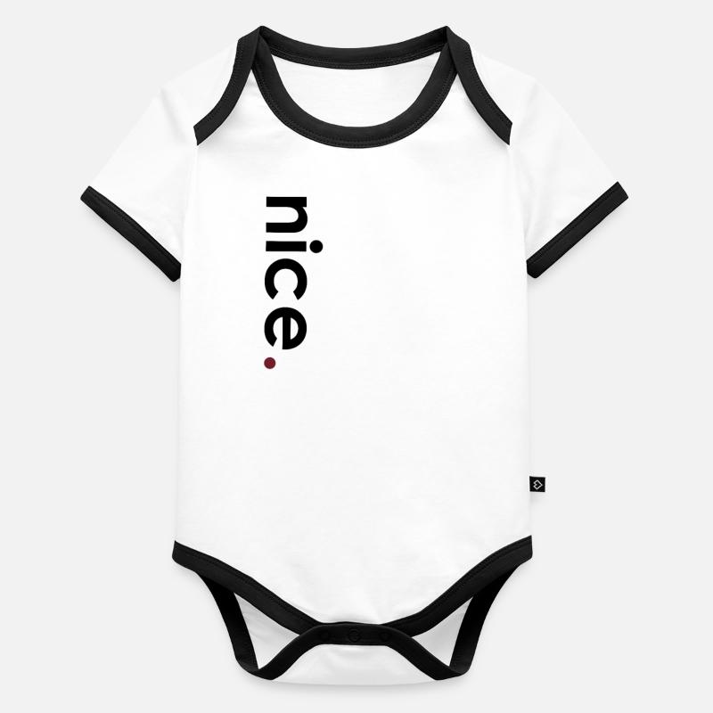 Nice vertical black Organic Baby Contrasting Bodysuit