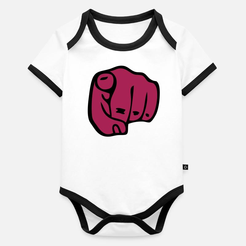 finger tip 811 Organic Baby Contrasting Bodysuit