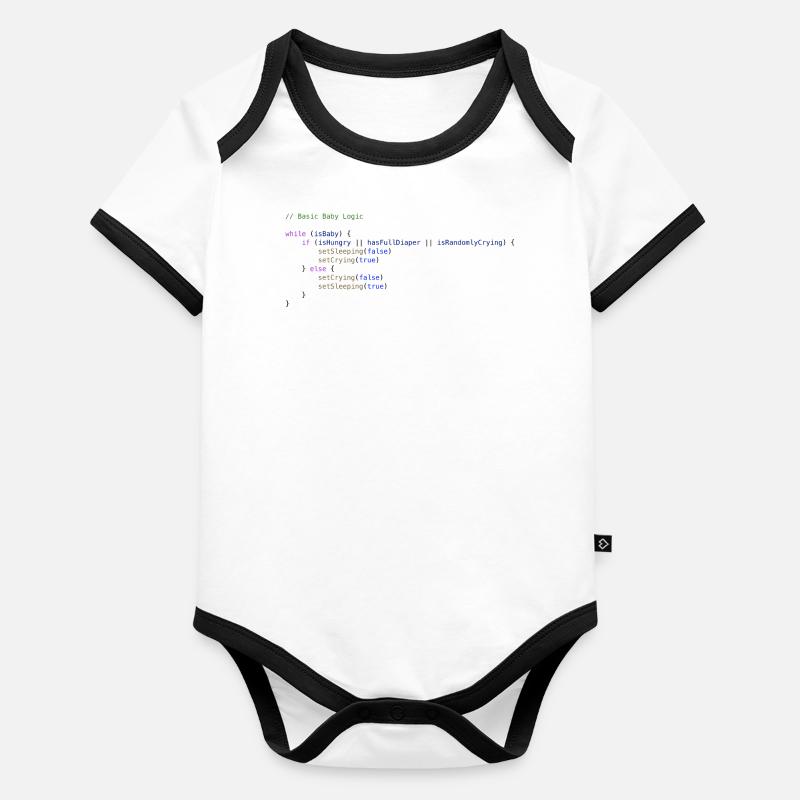 Programmierer Entwickler Baby Logik Schlaf Baby Bio-Kurzarm-Kontrastbody