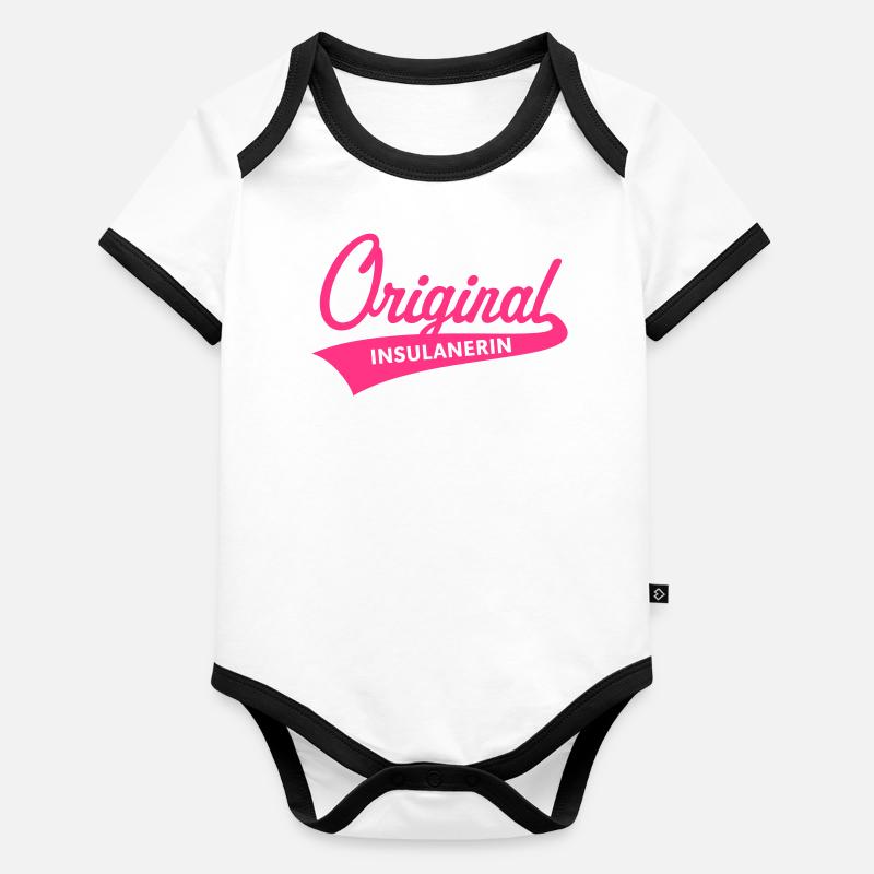 Originale insulaire (T-Shirt / 1C) Body Bébé bio contrasté manches courtes