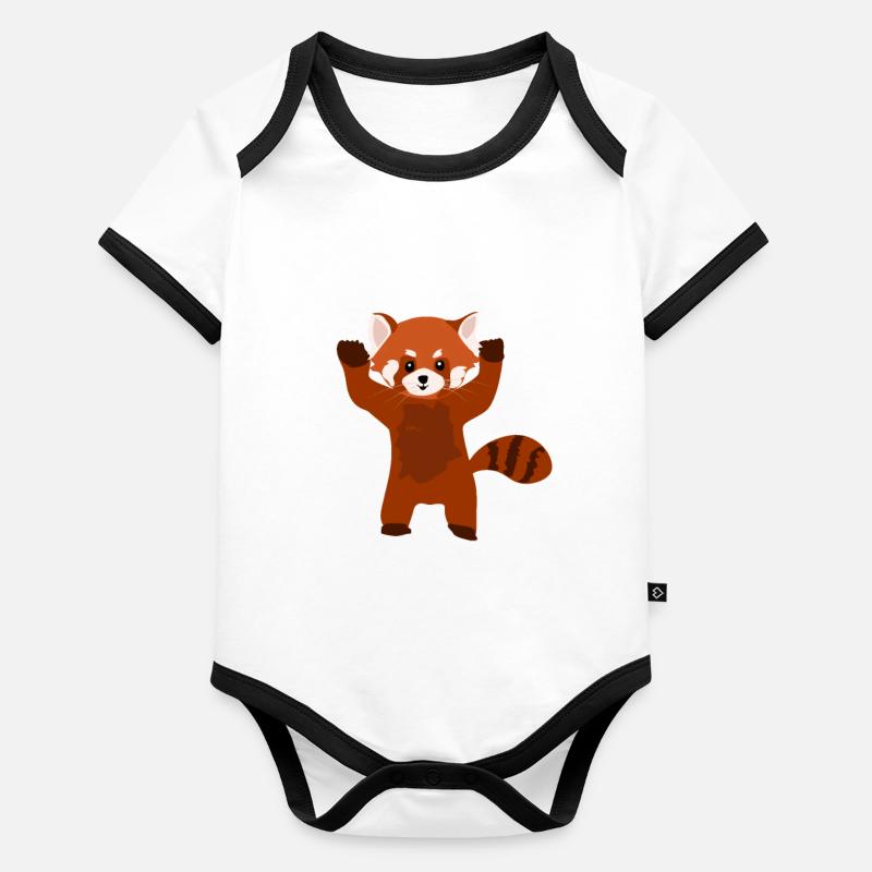 Red panda Organic Baby Contrasting Bodysuit
