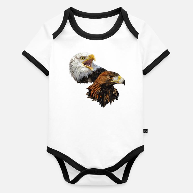 American Pigargo et Golden Eagle Body Bébé bio contrasté manches courtes