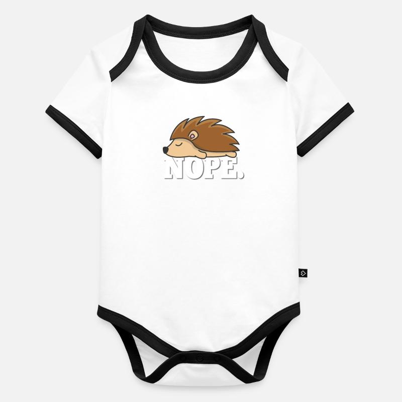 Hérisson Body Bébé bio contrasté manches courtes