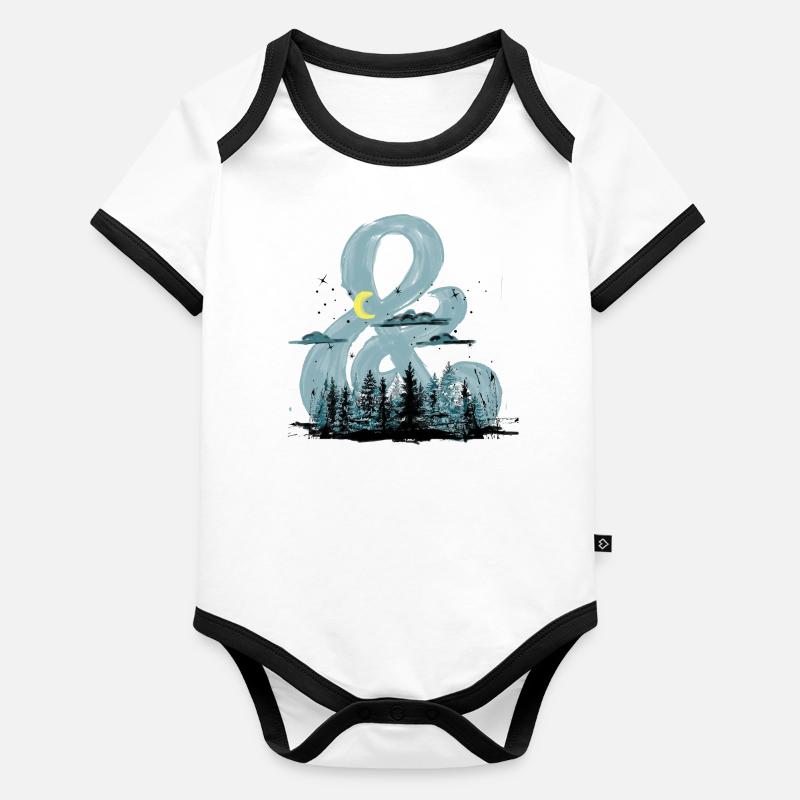 Nuit & Body Bébé bio contrasté manches courtes